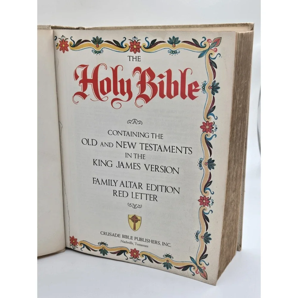 Vtg Lg HOLY BIBLE CRUSADE ANALYTICAL EDITION King James Version Nashville 1964